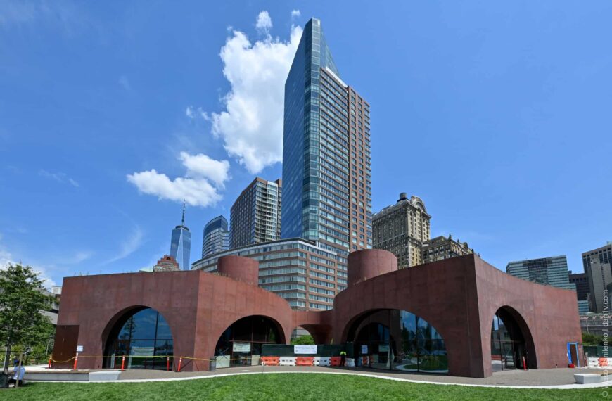 Wagner Park: A New Waterfront Green Space with a View of the Statue of Liberty Opens in NYC