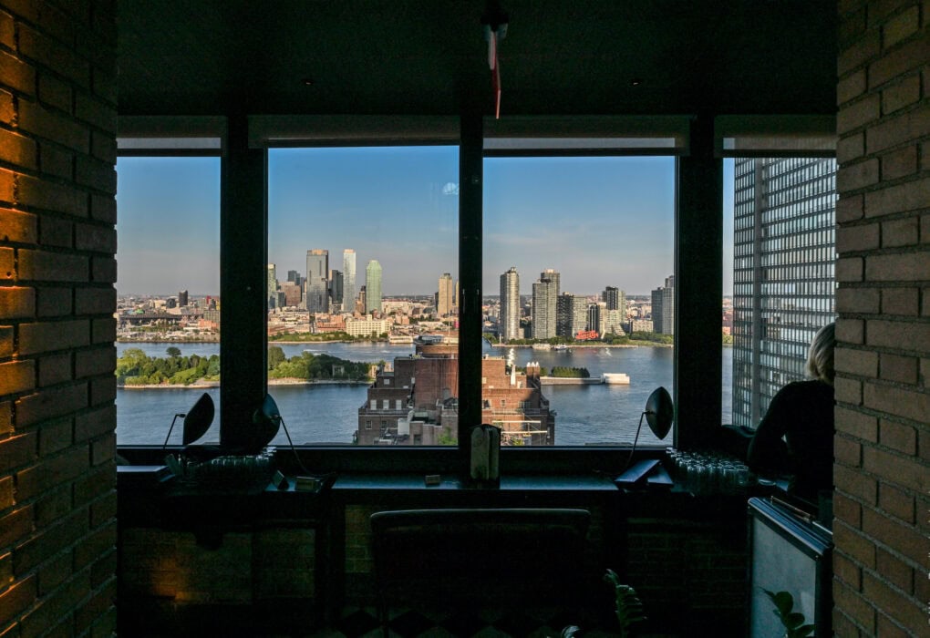 View from the Ophelia Lounge bar toward Long Island City
