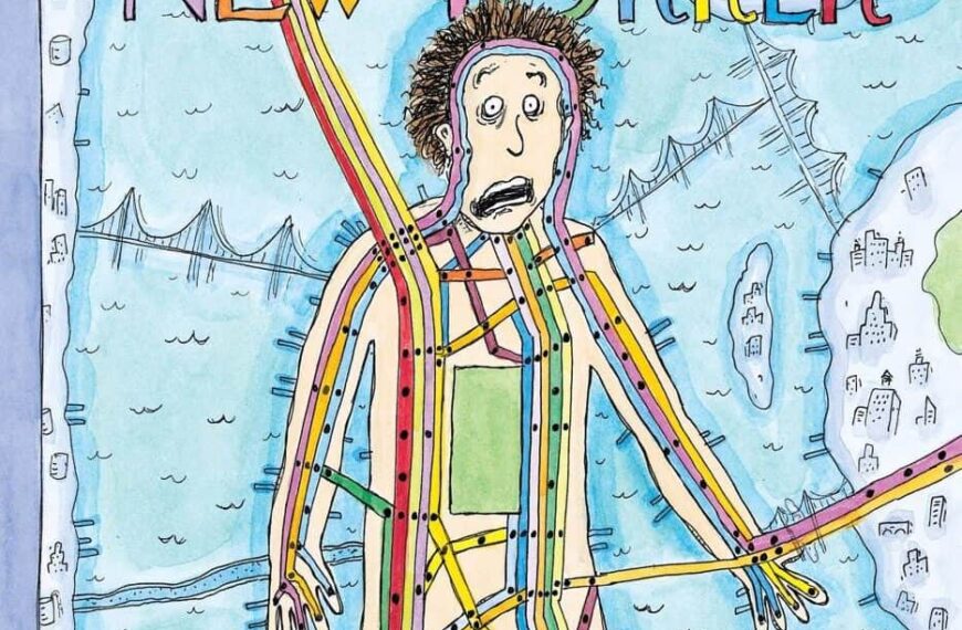 Cover of The New Yorker magazine with a colorful illustration by Roz Chas