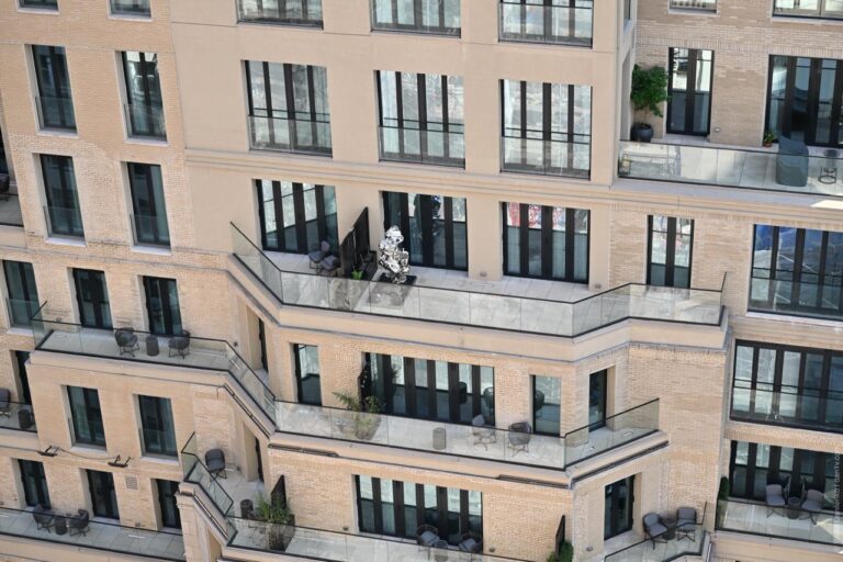 A Sculpture on a Residential Balcony in New York