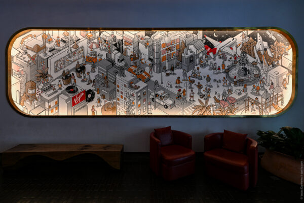 Illustration of New York at the Virgin Hotel Illustration of New York at the Virgin Hotel