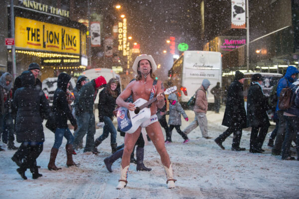 Naked Cowboy at Times Square, New York
