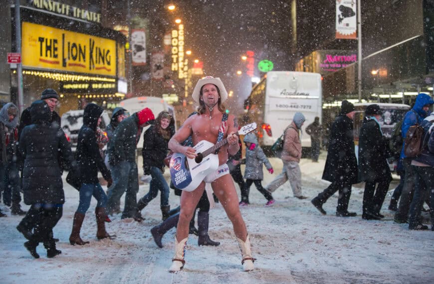 Naked Cowboy at Times Square, New York