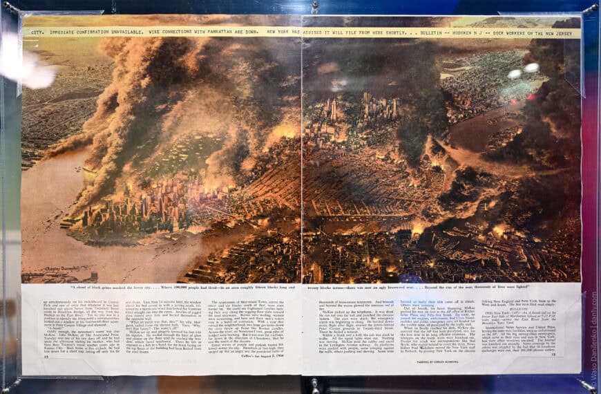 Chesley Bonestell: An Illustration of Atomic Catastrophe in New York