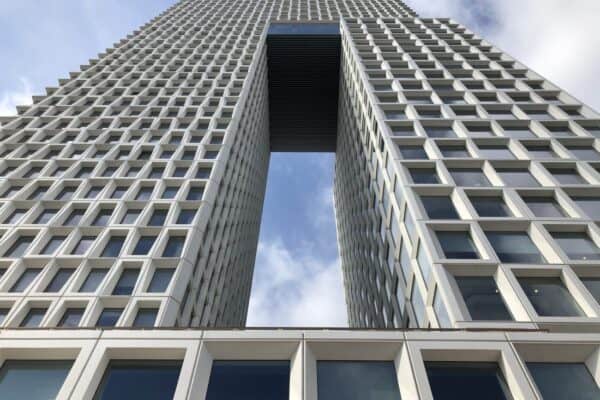 U-shaped buildings on the Williamsburg waterfront