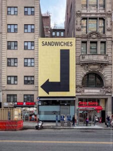 A straightforward sign in New York City