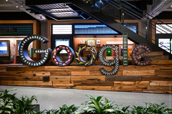 The GOOGLE logo at the St. John’s Terminal office