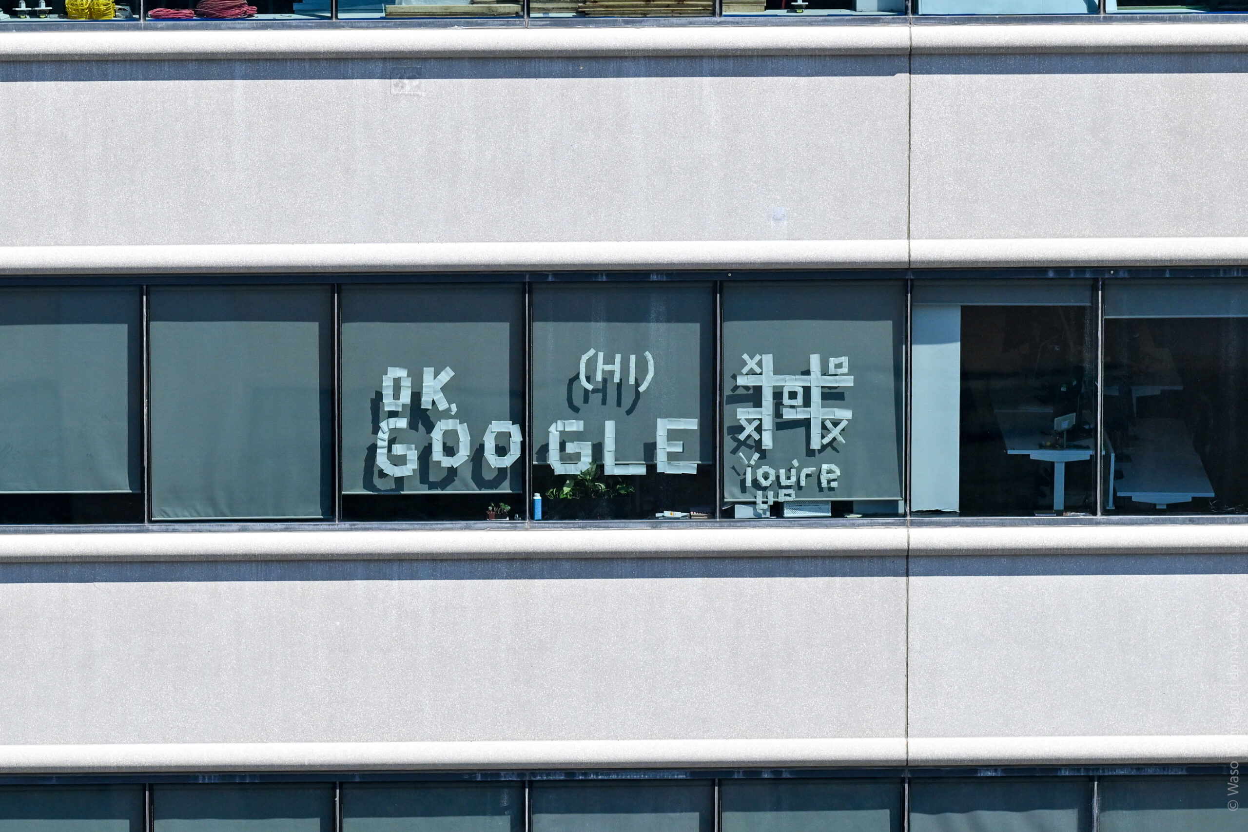 Messages on windows in New York