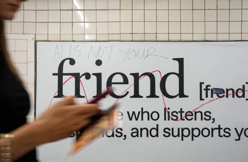 anti-AI notes in the New York's subway